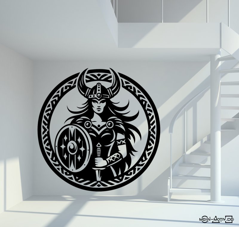 46382 Wikinger-Frau 3 Wandtattoo